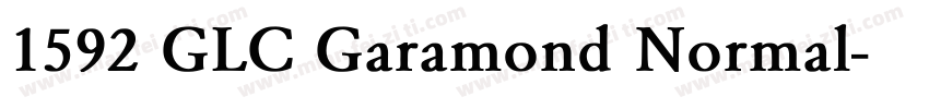 1592 GLC Garamond Normal字体转换